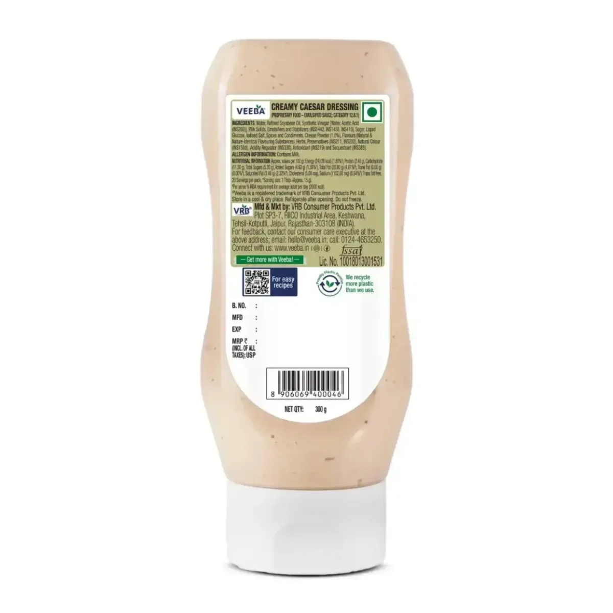 Veeba Creamy Caesar Dressing - 2