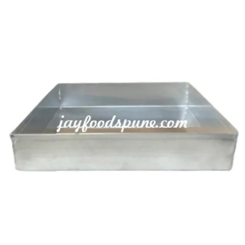 Square Shape Aluminium Cake Mould 9 X 9 Inch - 1
