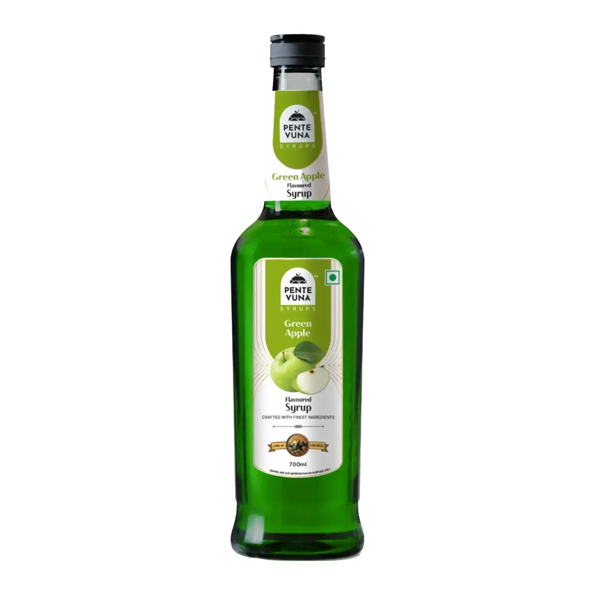 Pente Vuna Green Apple Flavoured Syrup 700ml - 1