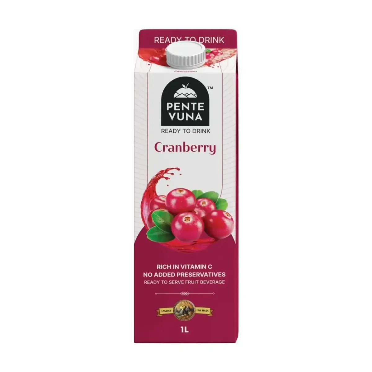 Pente Vuna  Ready to Drink Cranberry 1ltr - 1