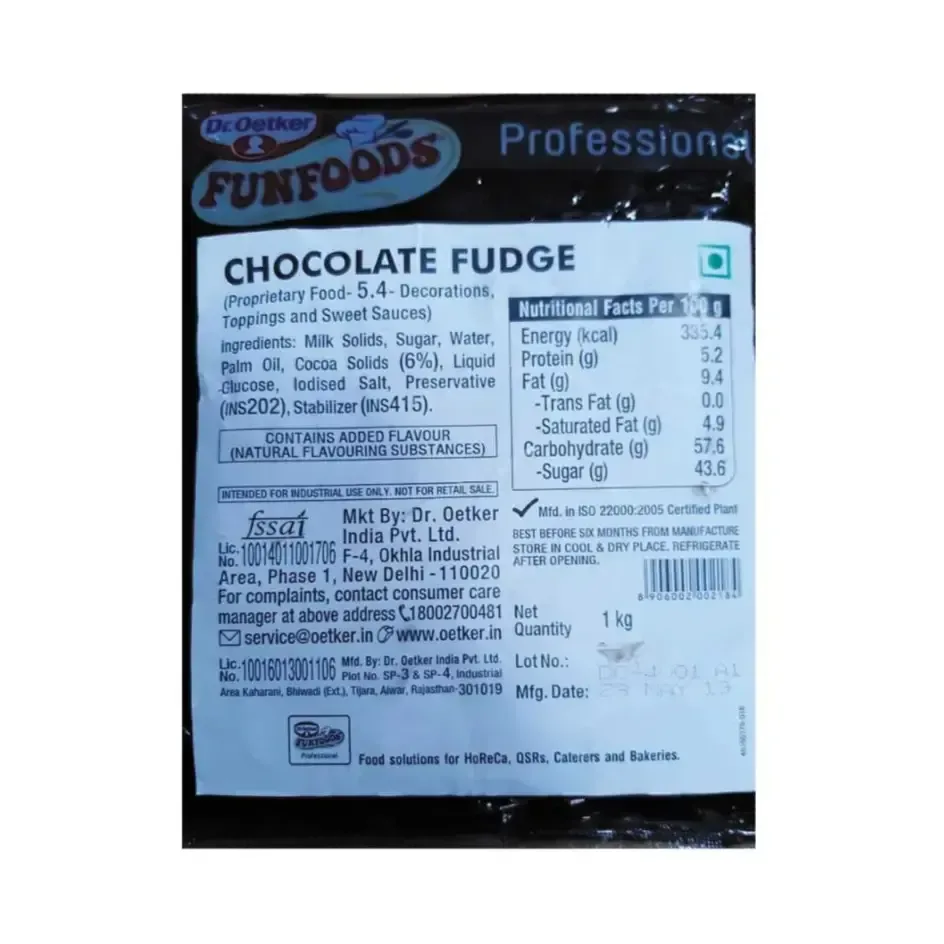 Dr Oetker Chocolate Fudge 1kg - 1