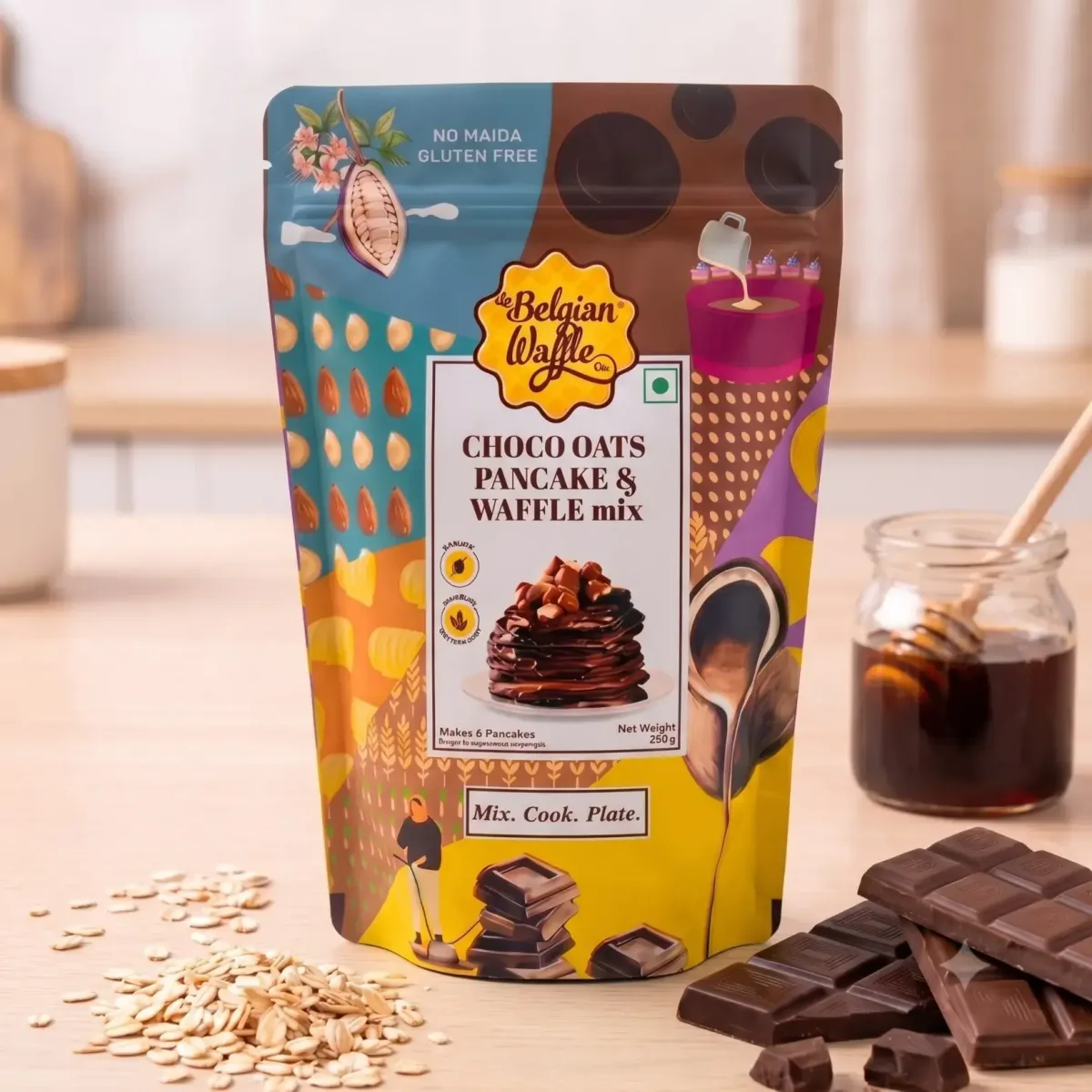 Choco Oats Pancake And Waffle Mix - 3