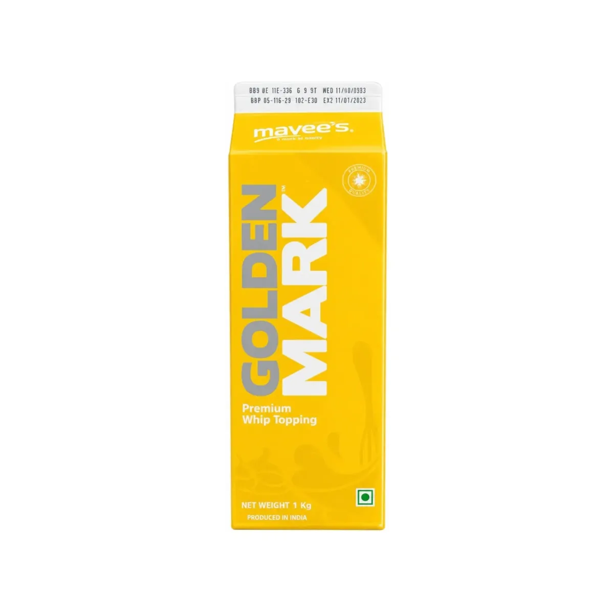 Mavees Golden Mark Premium Whip Topping 1kg - 1