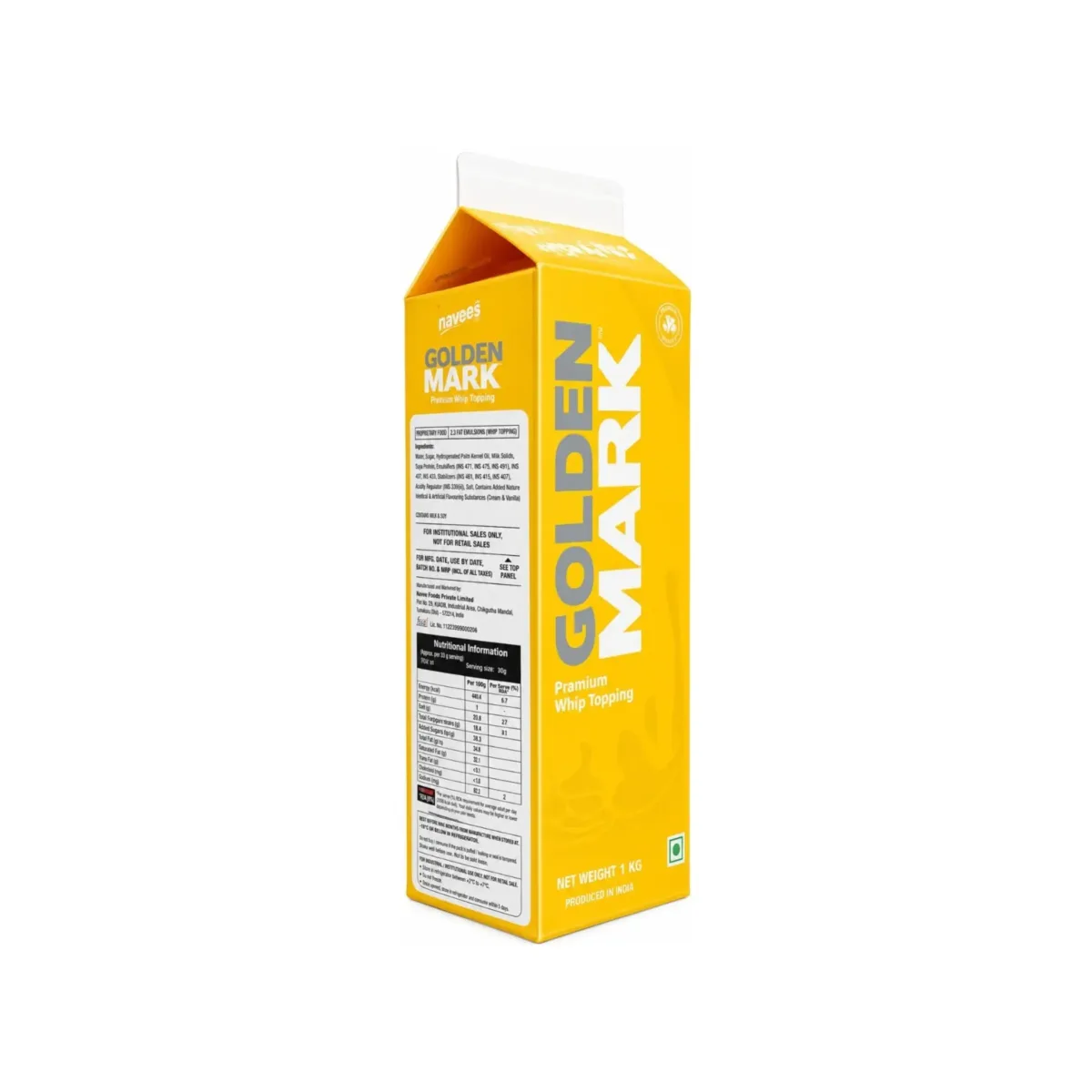 Mavees Golden Mark Premium Whip Topping 1kg - 2