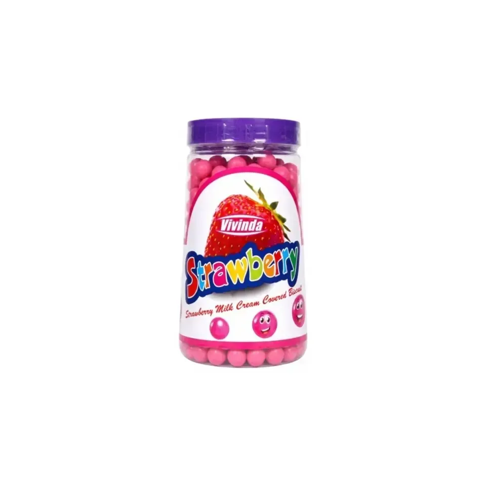 Strawberry milk cream covered biscuit 200g - 1