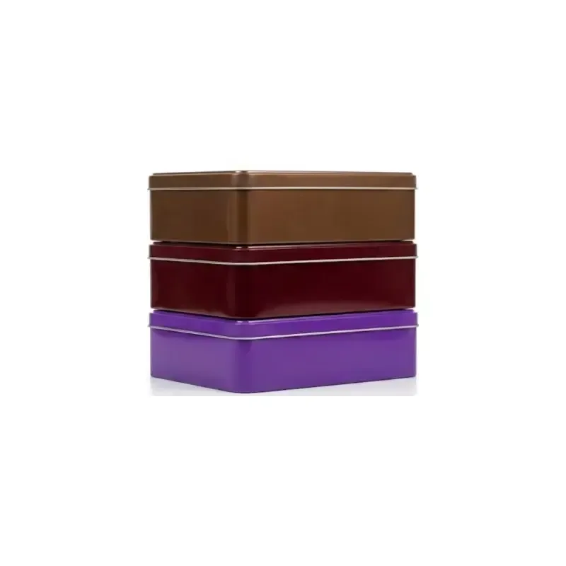 Food Grade Rectangular Metal Tin Box - 3