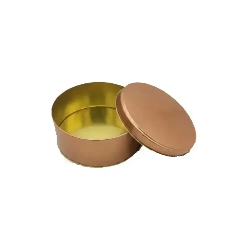 Food Grade Rectangular Metal Tin Box Golden - 2
