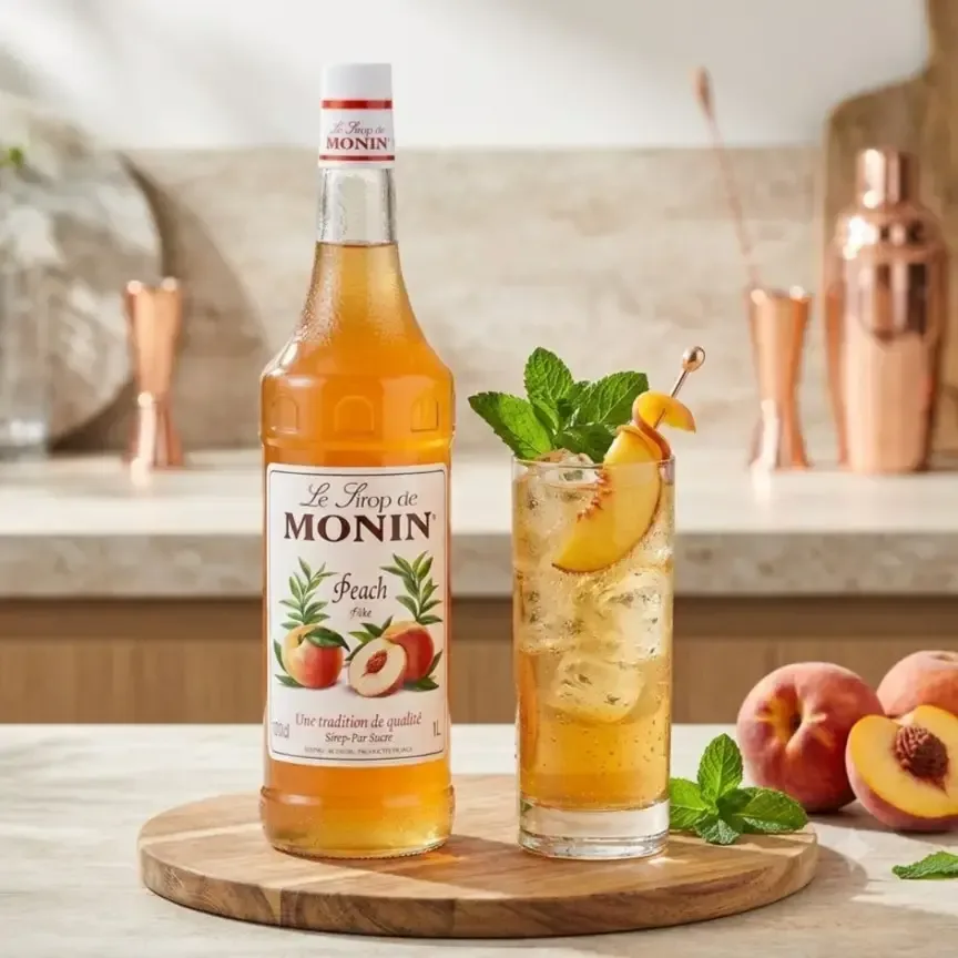 Monin Peach Syrup 1000ml - 2