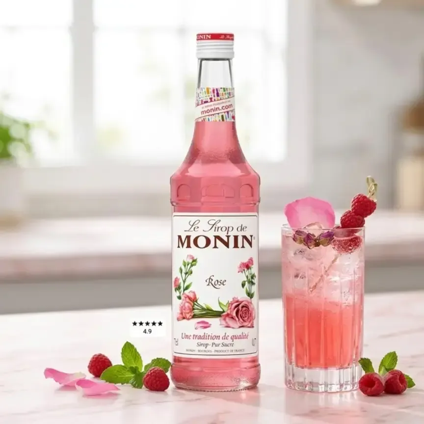 Monin Rose Syrup 1000ml - 2