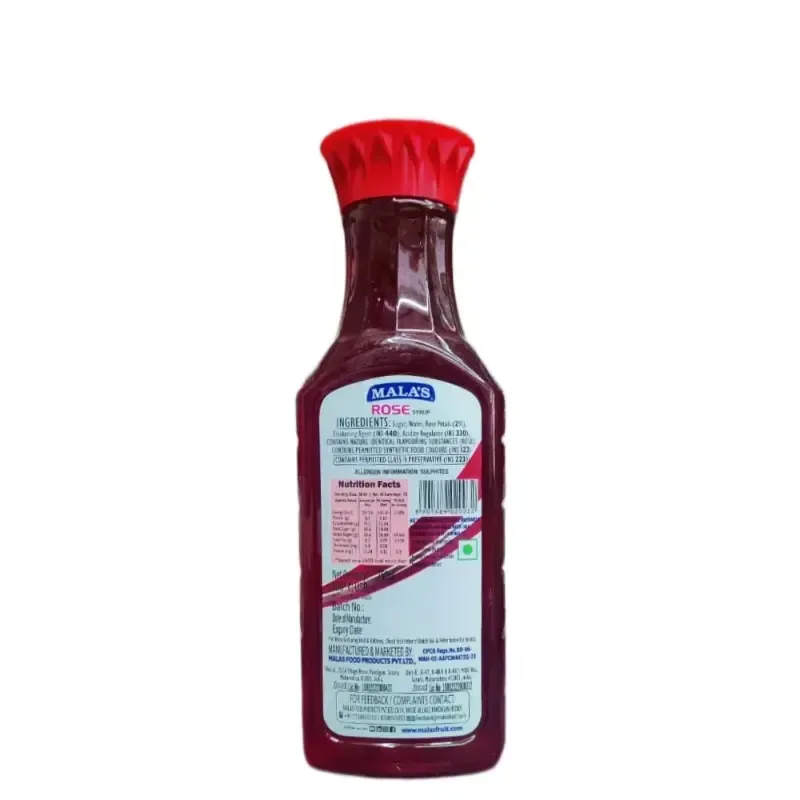 Malas Rose Syrup 750 Ml - 2
