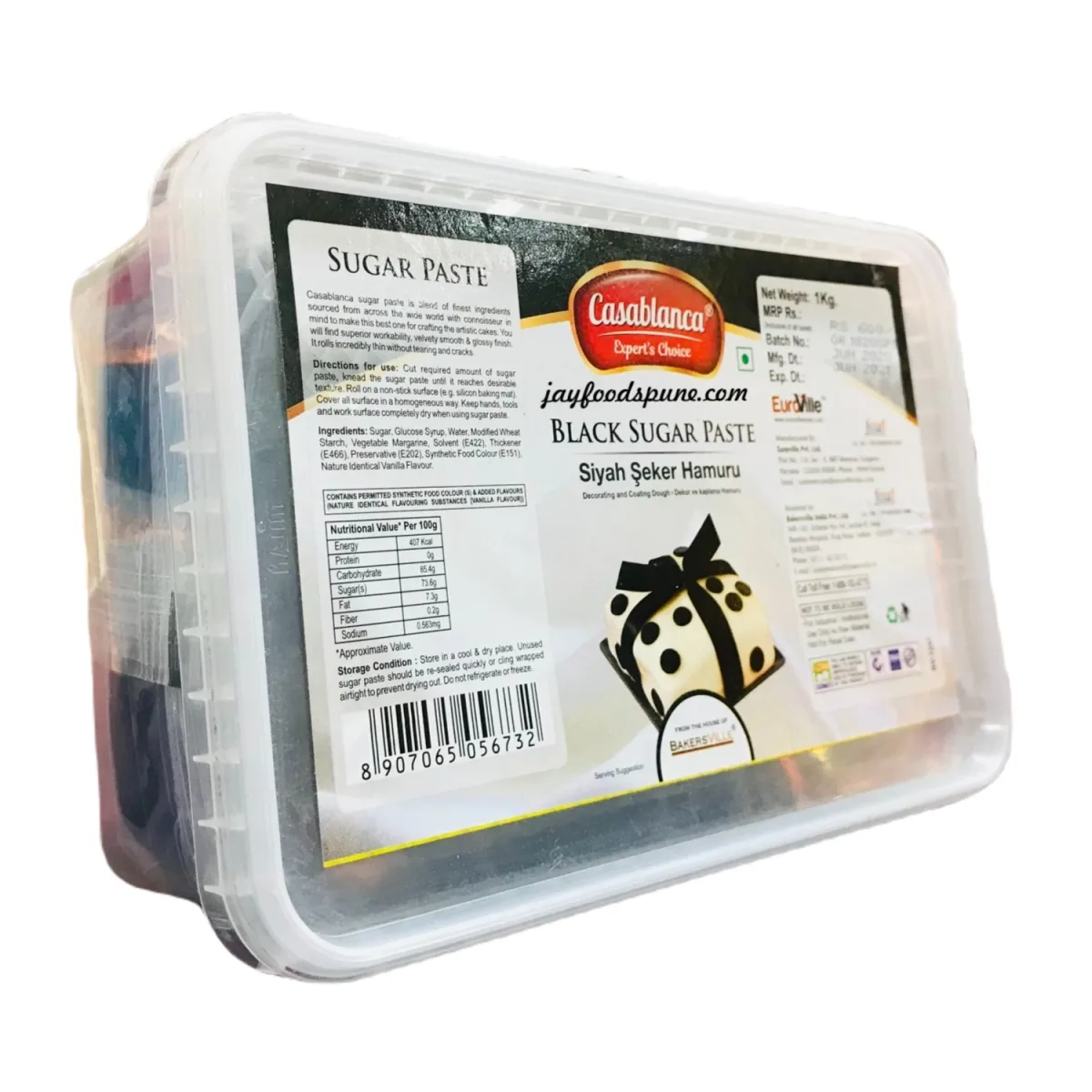 Casablanca Black Sugar Paste 1kg - 1