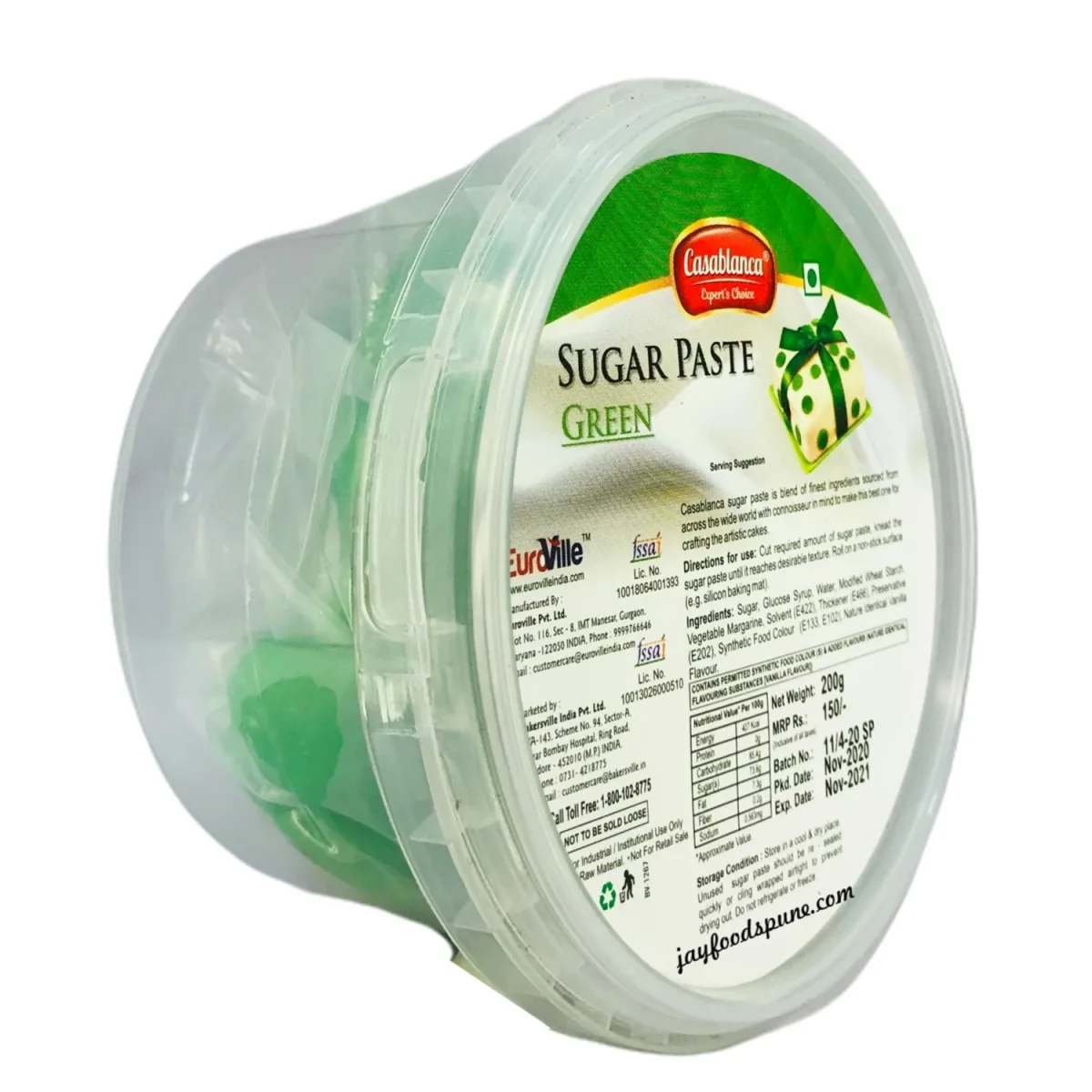 Casablanca Green Sugar Paste 200gm - 1