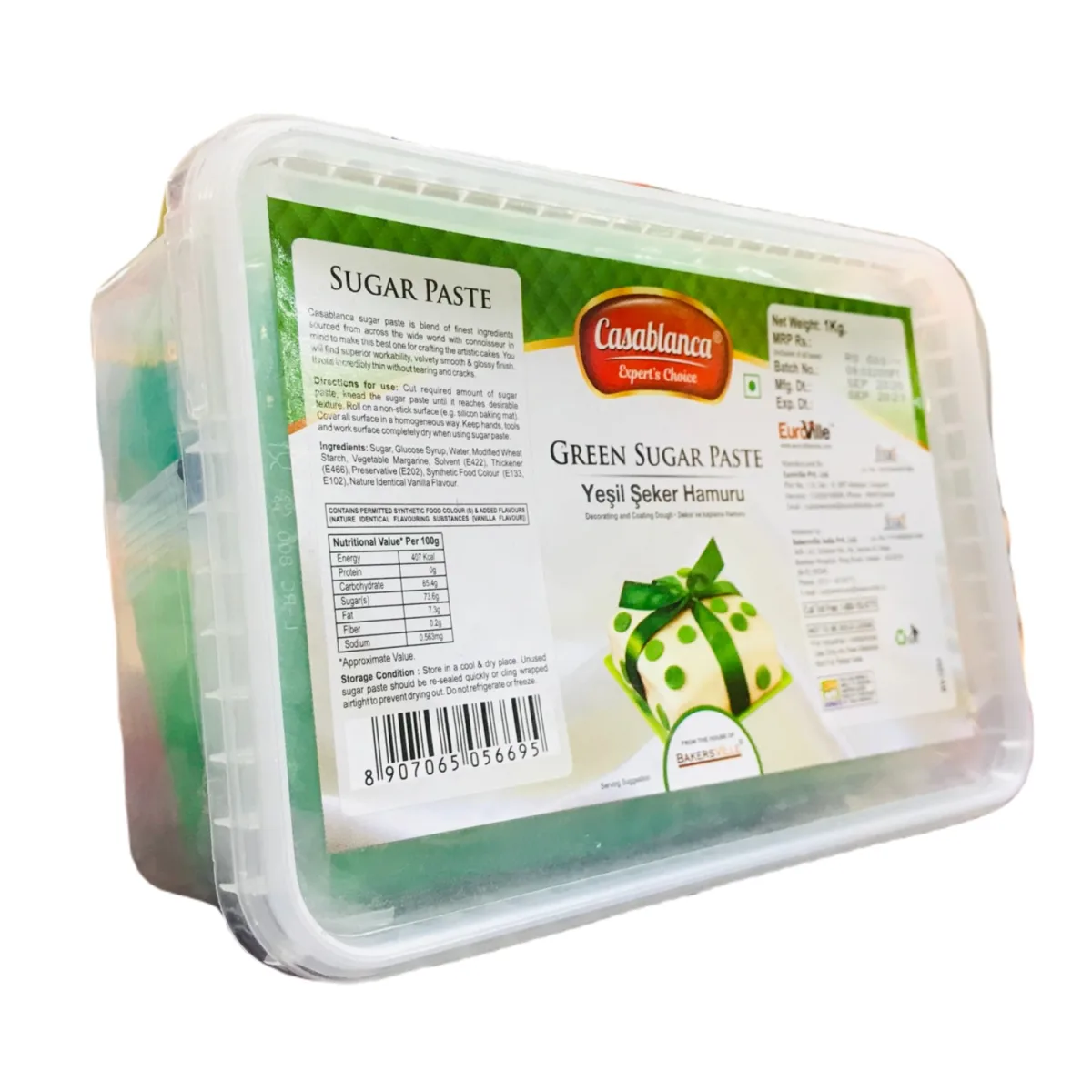 Casablanca Green Sugar Paste 1kg - 1