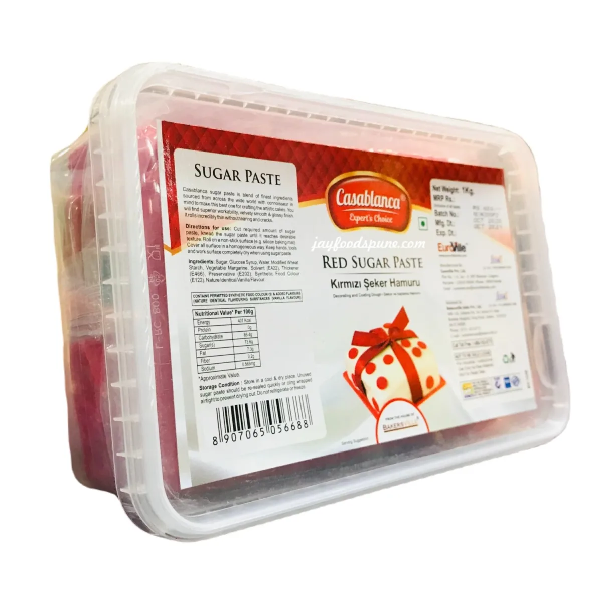 Casablanca Red Sugar Paste 1kg - 1