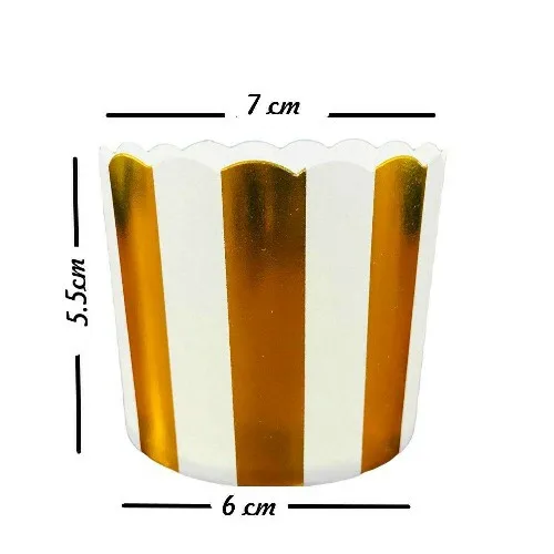 Fd Die Cut Baking Cups Golden Lines - 1