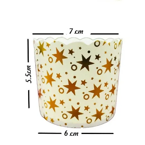 Fd Die Cut Baking Cups Golden Star - 1