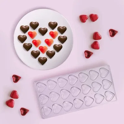 Finedecor Heart Shaped Polycarbonate Chocolate Mold (21 Cavities) - 4