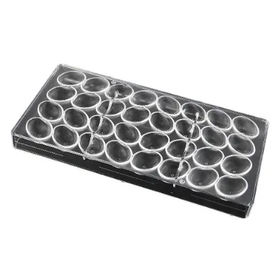 Finedecor Oval Shaped Polycarbonate Chocolate Mold (32 Cavities) - 4