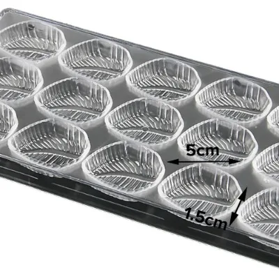 Finedecor Leaf Shaped Polycarbonate Chocolate Mold (15 Cavities) - 2