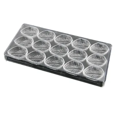 Finedecor Leaf Shaped Polycarbonate Chocolate Mold (15 Cavities) - 3