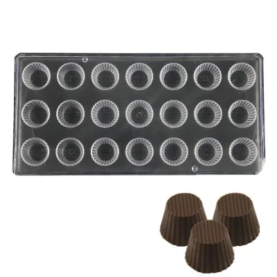 Finedecor Cup Shaped Polycarbonate Chocolate Mold (21 Cavities) - 2