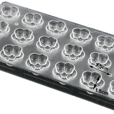 Finedecor Flower Shaped Polycarbonate Chocolate Mold (18 Cavities) - 2