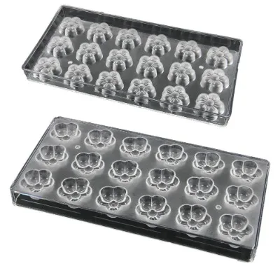 Finedecor Flower Shaped Polycarbonate Chocolate Mold (18 Cavities) - 4