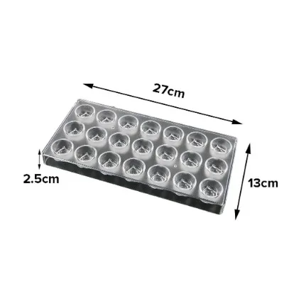 Finedecor Rose Flower Shaped Polycarbonate Chocolate Mold (21 Cavities) - 1