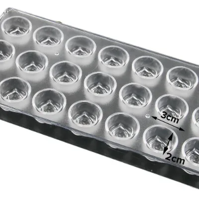 Finedecor Rose Flower Shaped Polycarbonate Chocolate Mold (21 Cavities) - 2