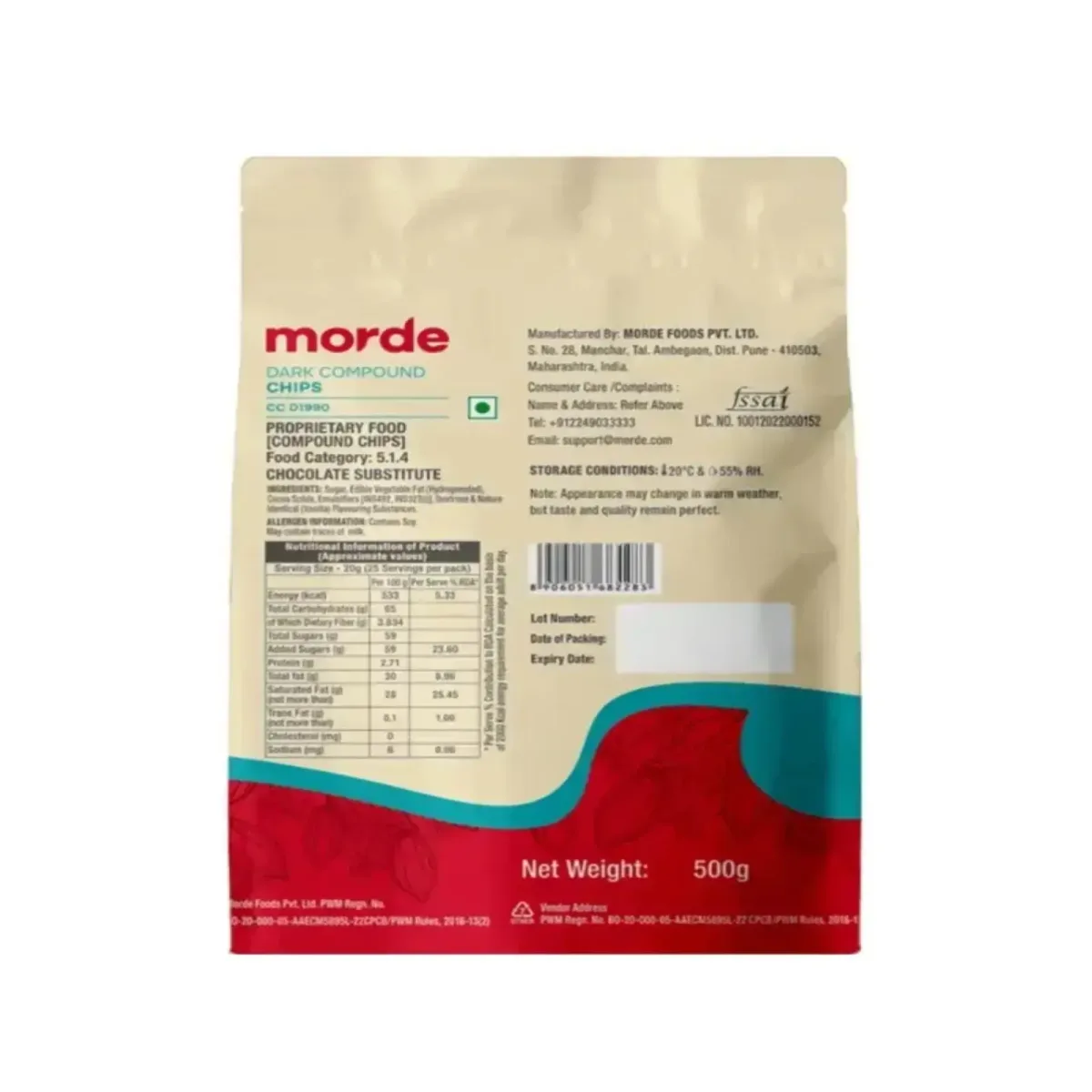 Morde Choco Chips(Dark Compound Chips) - 2