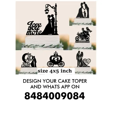 CUSTOMIZE ACRYLIC CAKE TOPPER 4 X 6 - 2