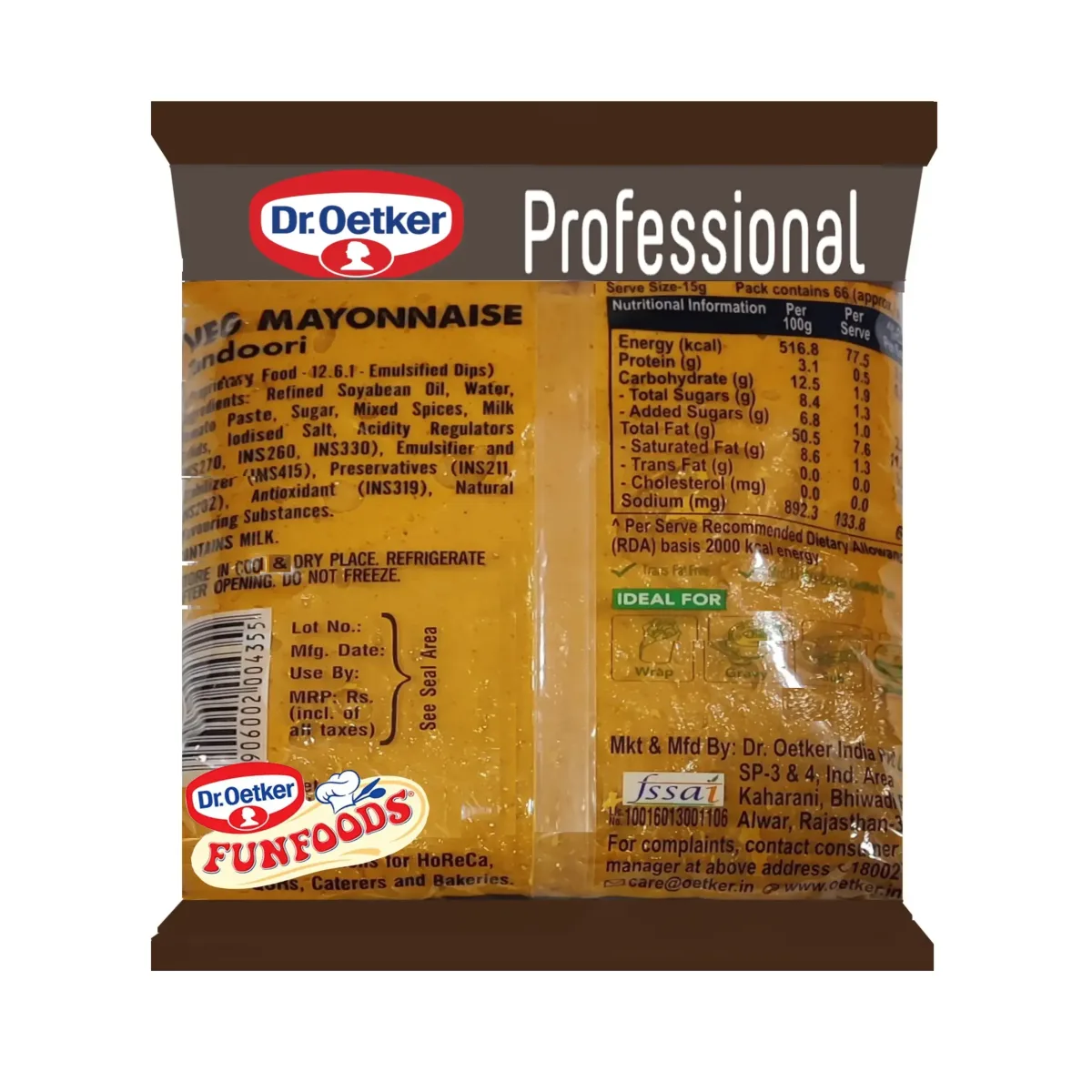 Dr. Oetker Funfoods Veg Mayonnaise Tandoori 1Kg - 2