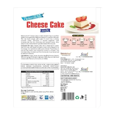 BakersWhip Cheese Cake Mix 450gm - 2