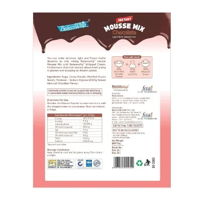 Bakerswhip Chocolate Mousse Mix 450gm - 2
