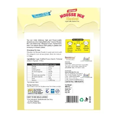 Bakerswhip Mousse Mix Neutral 450gm - 2
