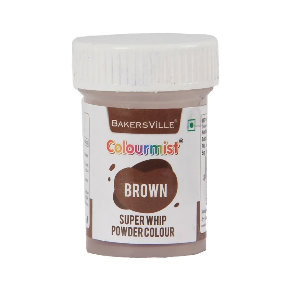 Colourmist Super Whip Edible Powder Colour 5Gm Brown - 1