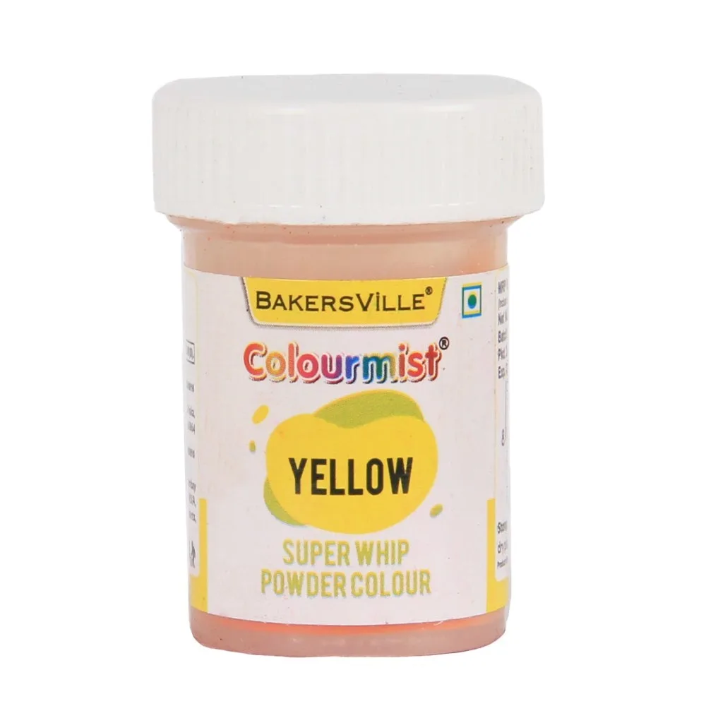 Colourmist Super Whip Edible Powder Colour 5Gm Yellow - 1
