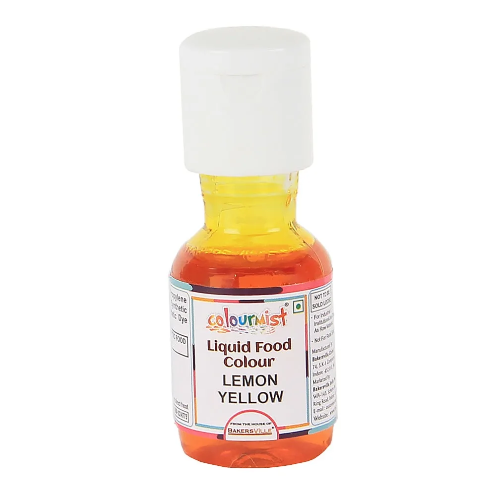 Colourmist Liquid Food Colour 20 Gm Lemon Yellow - 1
