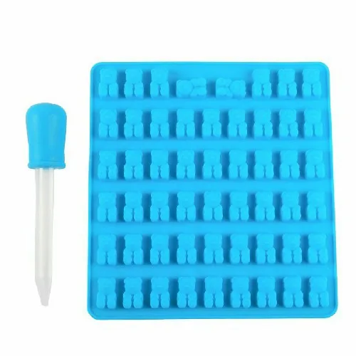 SILICONE GUMMY BEAR MOULD WITH DROPPER - 1