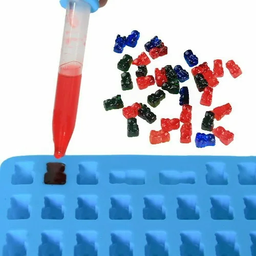 SILICONE GUMMY BEAR MOULD WITH DROPPER - 4