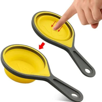 Finedecor Collapsible Silicone Measuring Cups, 8 Piece Measuring Cups And Spoons - 2
