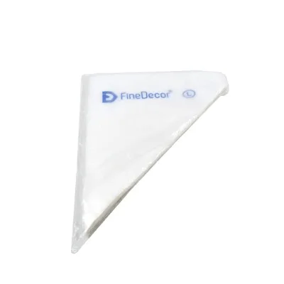 Finedecor Plastic Piping Pastry Bag (White, Large, 35 x 24 cm/14 x 9 Inch) - 100 - 3