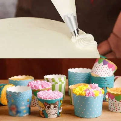 Finedecor Plastic Piping Pastry Bag (White, Large, 35 x 24 cm/14 x 9 Inch) - 100 - 4