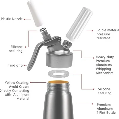 Finedecor Cream Whipper 1000 Ml - Fd 2918 - 4