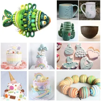 Stainless Steel Sugar Craft Extruder Fondant Sugar Paste Extruder Ceramics 21pcs - 4
