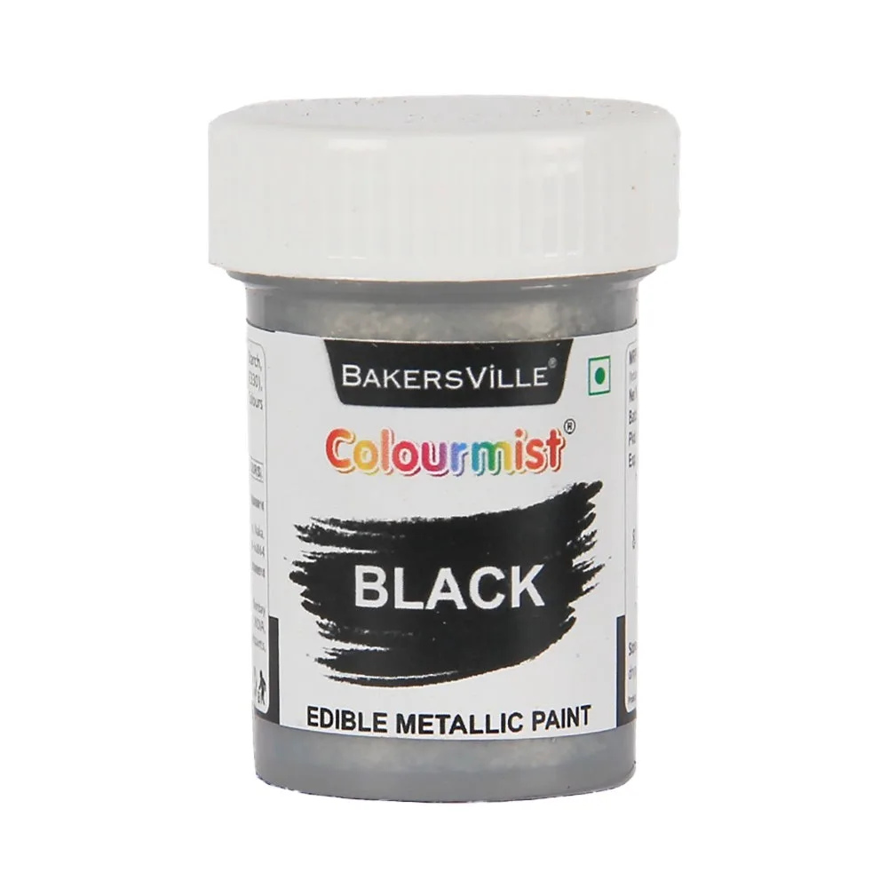 Colourmist Edible Metallic Paint 20Gm Black - 1