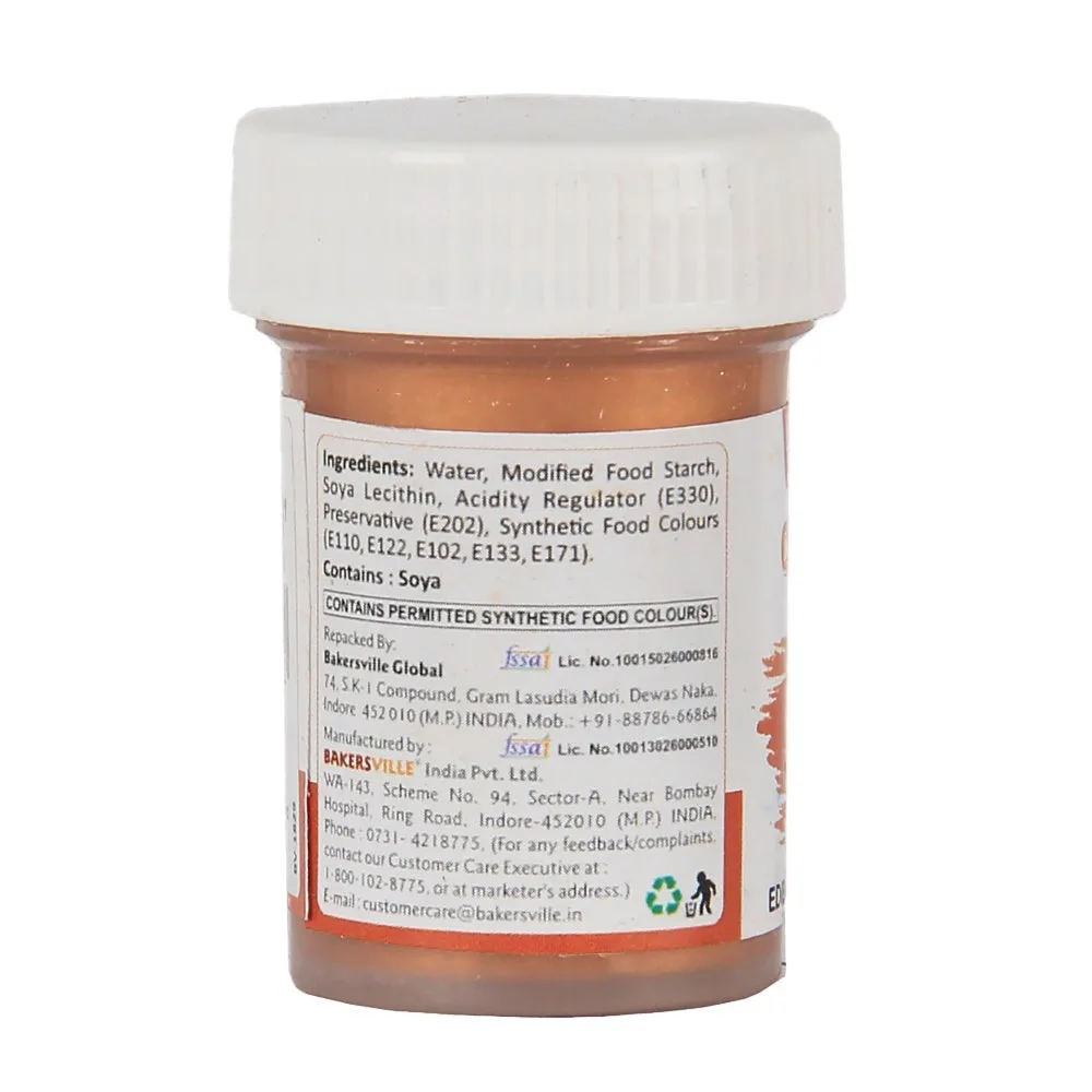 Colourmist Edible Metallic Paint 20Gm Copper - 2