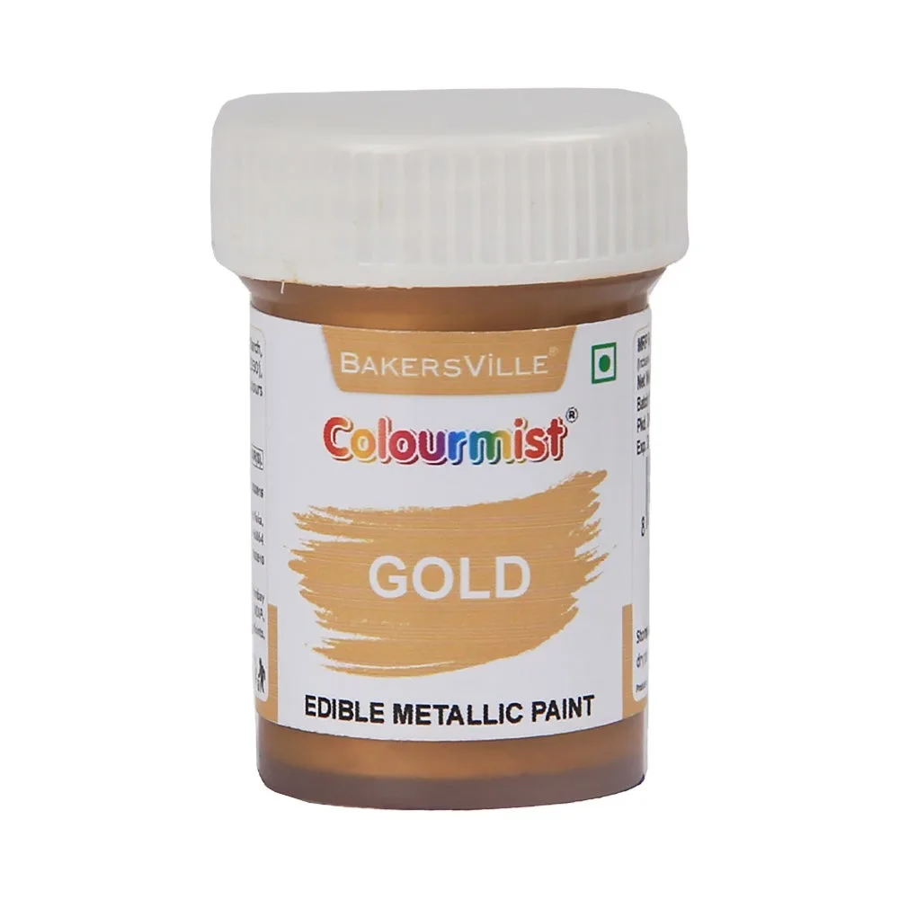 Colourmist Edible Metallic Paint 20Gm Gold - 1