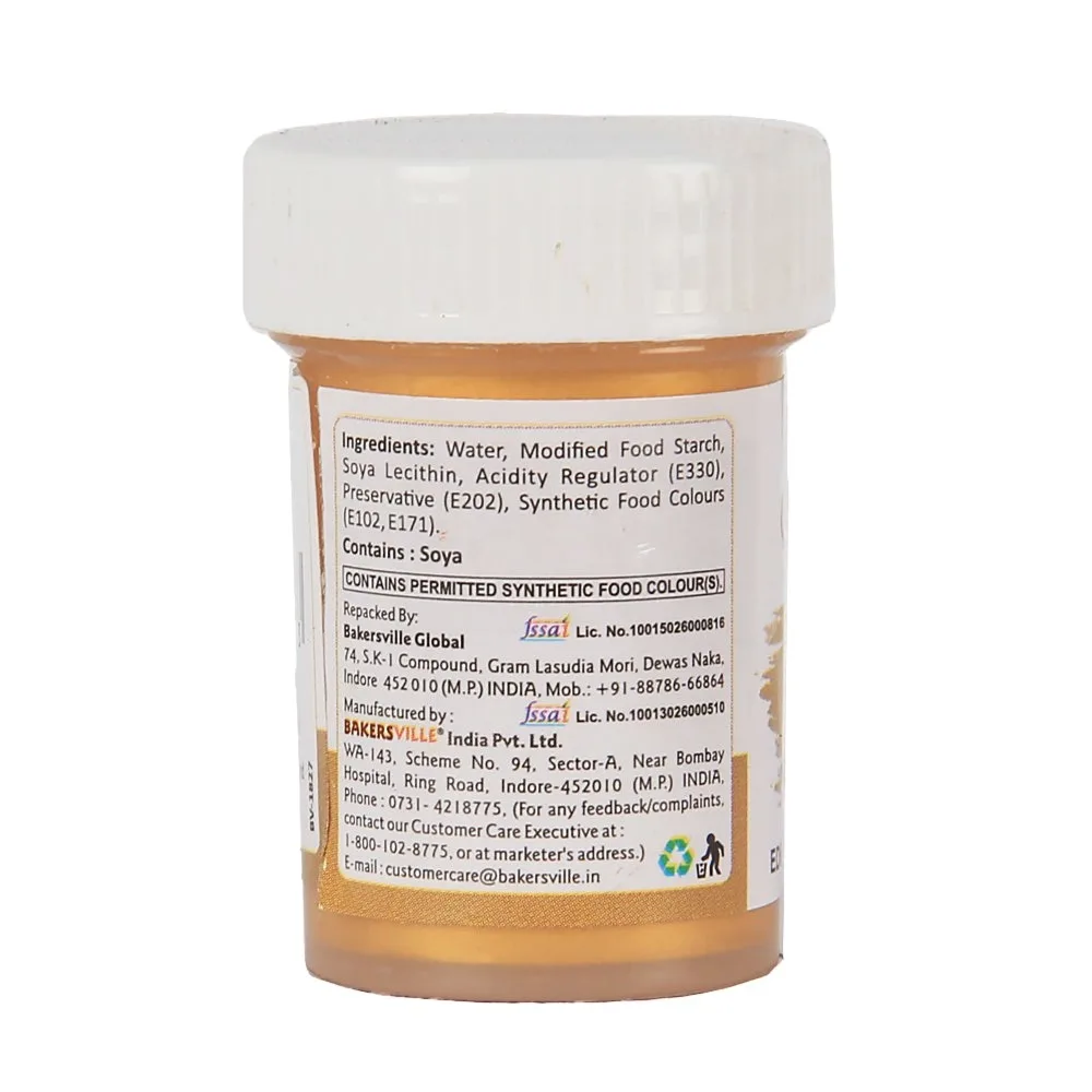 Colourmist Edible Metallic Paint 20Gm Gold - 2