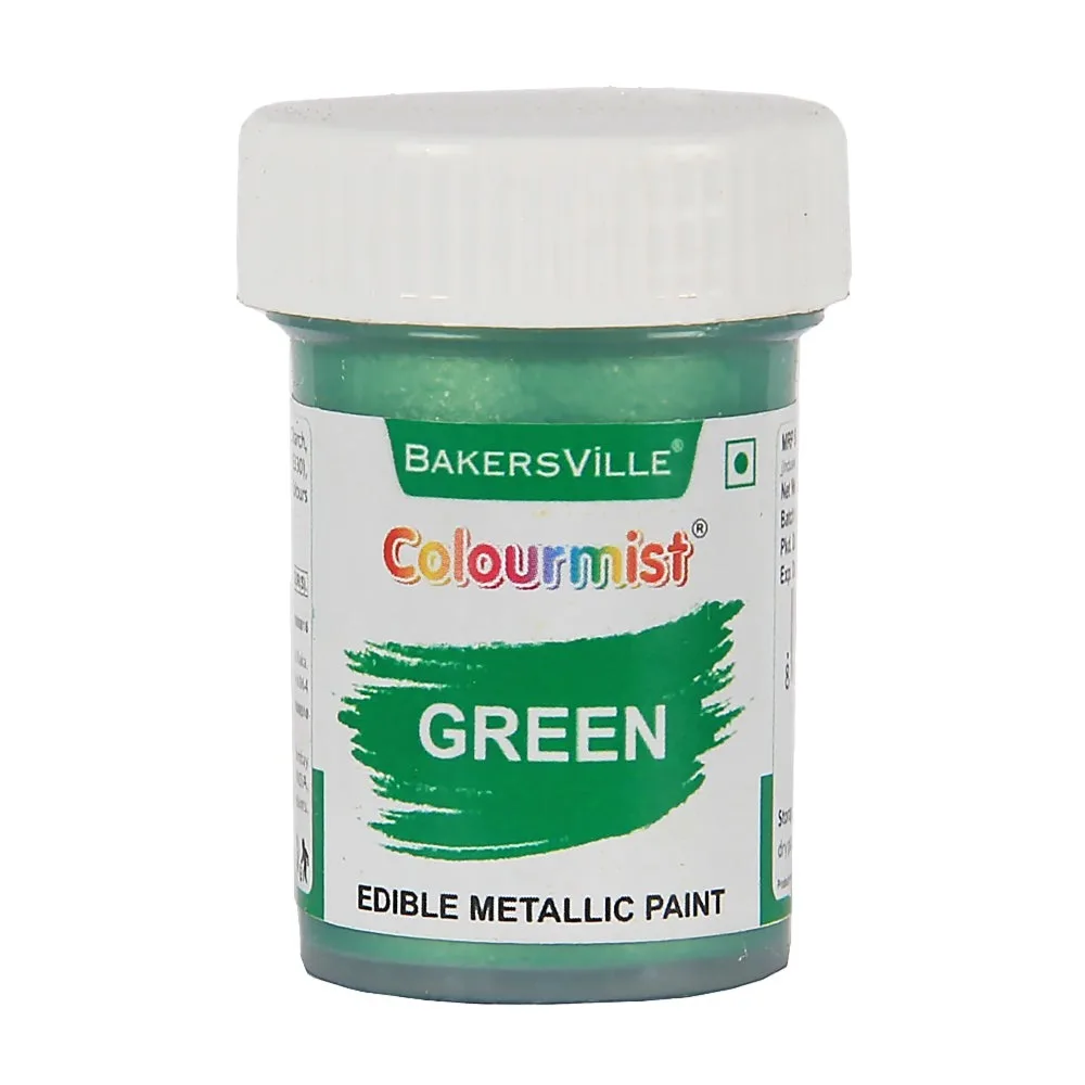Colourmist Edible Metallic Paint 20Gm Green - 1